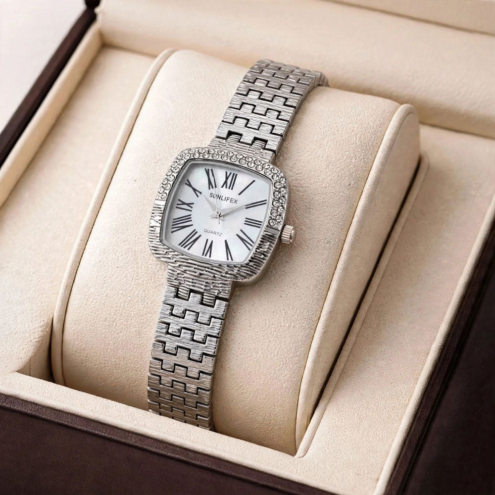SUNLIFEX Vintage Square Quartz Watch for Women