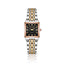 Bonaier Square Diamond Watch for Women – Black Dial – Two Tone
