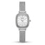 Sunlifex Women's Vintage Square Watch – White dial Silver Mesh Strap