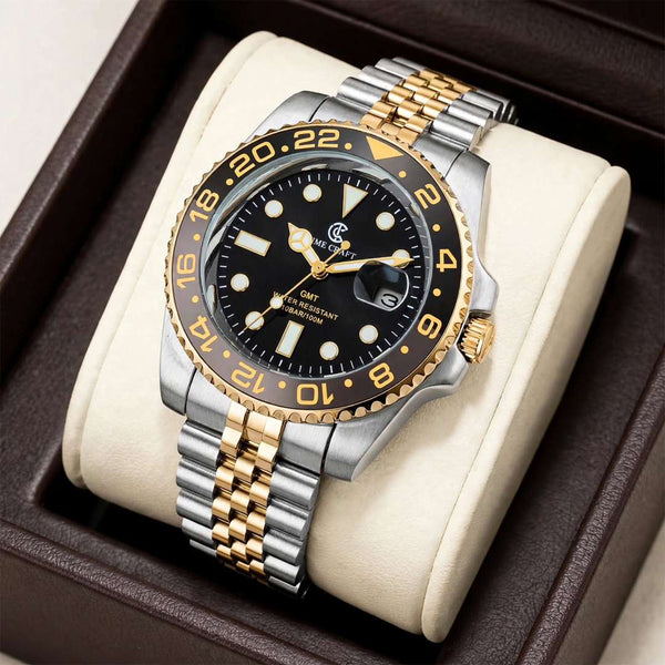 Time Craft GMT Master ii TC-1637-GB Black Dial Jubilee chain - Emerald Watches