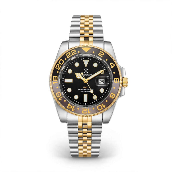 Time Craft GMT Master ii TC-1637-GB Black Dial Jubilee chain - Emerald Watches