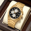 Time Craft PRX TC-1635 Chronograph Black Dial Gold Chain Watch - Emerald Watches