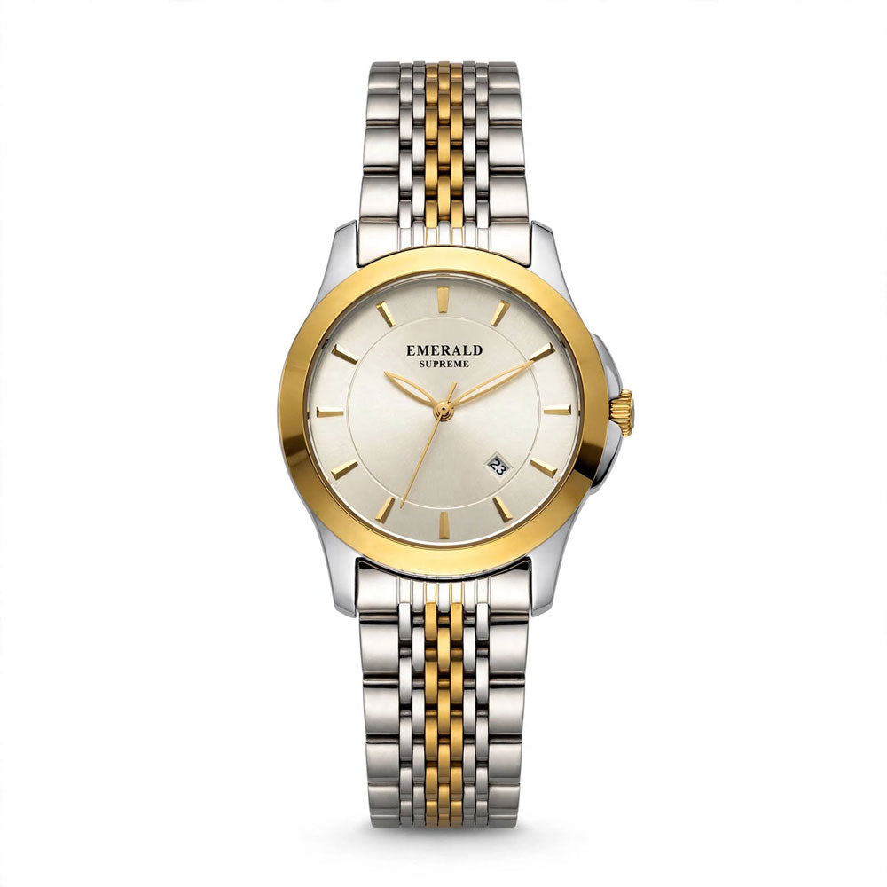 Emerald Infinity ES-9005 White Dial Two-Tone Bracelet Men's Watch Main image