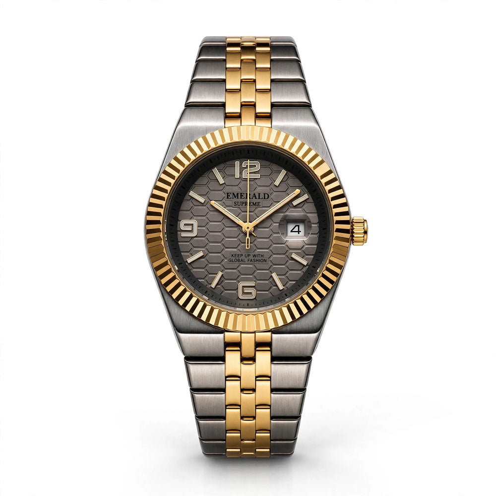Emerald Land-Dweller ES-10187 Champagne  Dial Two tone  Bracelet Men's Watch Main image